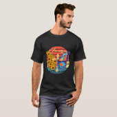 ヒマワリ蝶の信仰の夕日 Tシャツ (正面フル)