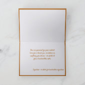 ヒマワリ蝶の花のバスケット カード (内部)