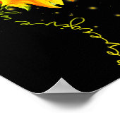 ヒマワリ蝶は絶え与え間ダウン症候群 ポスター (角)