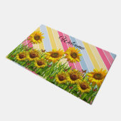 ヒマワリ蝶（昆虫）マルハナバチドアマット ドアマット (アングル)