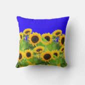 ヒマワリ装飾用クッションウクライナ国旗の色 クッション (裏面)