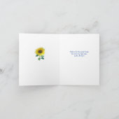 ヒマワリ記念日カード カード (内部)