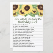 ヒマワリ誕生日の女の子をどれだけ知っているか (正面/裏面)