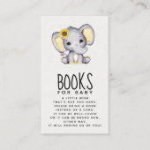 ヒマワリ象の赤ちゃんシャワーベビー エンクロージャーカード (正面)