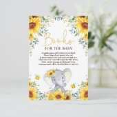 ヒマワリ象の赤ちゃんシャワーベビー エンクロージャーカード (スタンド正面)