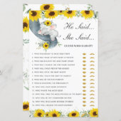 ヒマワリ象は彼女が推理ゲームを言ったと言った (正面/裏面)