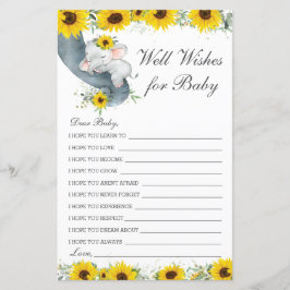 ヒマワリ象へのメッセージのベビー