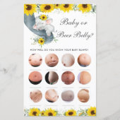 ヒマワリ象シャワーベビーまたはビールベリーゲーム (正面)