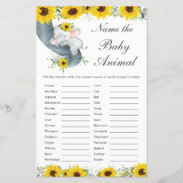 ヒマワリ象シャワー赤ちゃん動物の名前