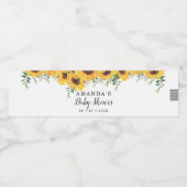 ヒマワリ赤ちゃんシャワー水筒ラベルセット ペットボトルラベル (シングルラベル)