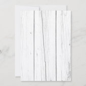 ヒマワリ赤ちゃんシャワー素朴な金ゴールドジオラディバグ 招待状 (裏面)