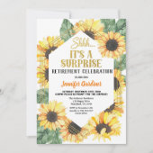 ヒマワリ退職パーティーディナーお祝い 招待状 (正面)