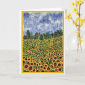 「ヒマワリ銀河系」のカード カード (黄色い花)