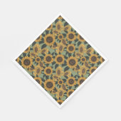 ヒマワリ開花ベビーシャワーナプキン スタンダードランチョンナプキン (角)