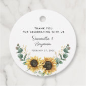 ヒマワリ開花結婚ユーカリ フェイバータグ (正面)