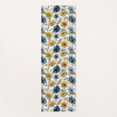 ヒマワリ青花花柄 ヨガマット (正面)