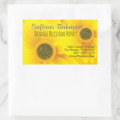 ヒマワリ養蜂家ハニージャー長方形シール 長方形シール (バッグ)