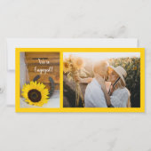 ヒマワリ馬蹄地方婚約発表 案内状 (正面)