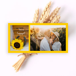 ヒマワリ馬蹄地方婚約発表 案内状