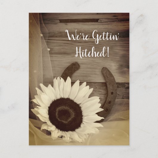 ヒマワリ馬蹄西デイトセピアを保存 案内ポストカード (正面)