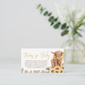 ヒマワリ高地カウベビーシャワーベビー エンクロージャーカード (スタンド正面)