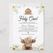 ヒマワリ高地カウホーリーカウベイビーシャワー 招待状 (正面)