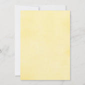 ヒマワリ黄色と金ゴールドフローラキンセアニェラ 招待状 (裏面)