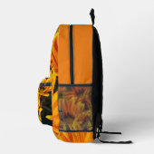 ヒマワリ黄色の花の植物の恋人 プリントバックパック (右)