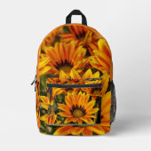 ヒマワリ黄色の花の植物の恋人 プリントバックパック (正面)
