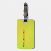 ヒマワリ黄色の荷札 ラゲッジタグ (裏面縦)