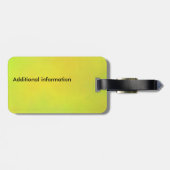ヒマワリ黄色の荷札 ラゲッジタグ (裏面横)