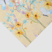 ヒマワリ黄色フローラブルーバタフライデクページ 薄葉紙 (詳細)