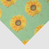 ヒマワリ黄色フローラ水彩夏素朴T 薄葉紙 (詳細)
