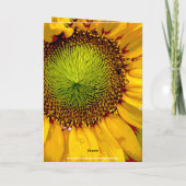 ヒマワリ黄色写真フローラハッピーバースデーカード カード (裏面)