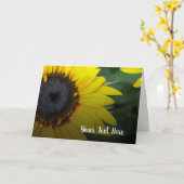ヒマワリ黄花パーソナライズされた花 カード (黄色い花)