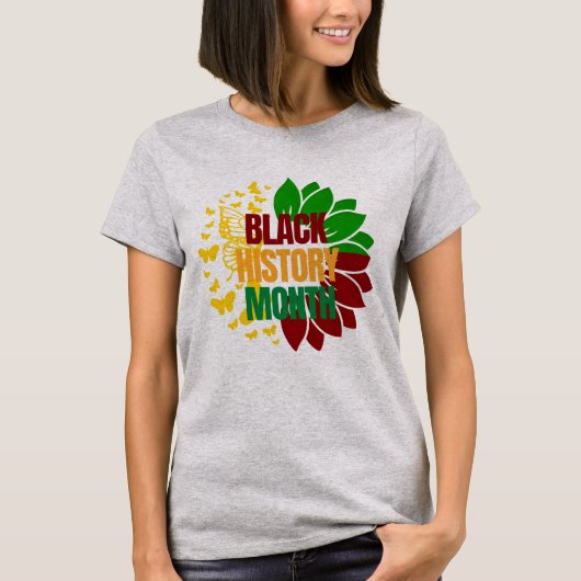 ヒマワリ11番目のアフリカの黒い自由1865 Tシャツ (正面)