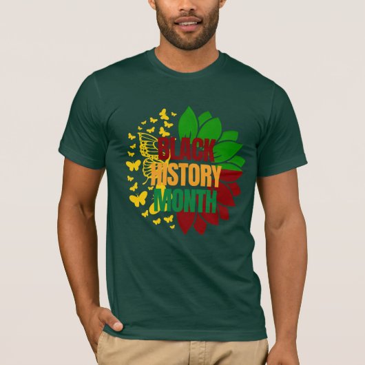 ヒマワリ11番目のアフリカの黒い自由1865 Tシャツ (正面)