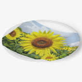 『ヒマワリ・イン・アブデンション・デジタル・アート・プリントはがき』 ペーパープレート (アングル)