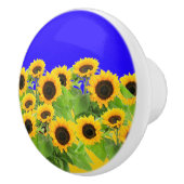 ヒマワリ – ウクライナ国旗平和の自由ウクライナ  セラミックノブ (右)