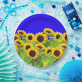 ヒマワリ – ウクライナ国旗平和の自由ウクライナ  ペーパープレート (パーティー)