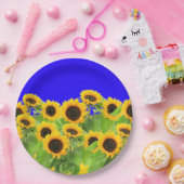 ヒマワリ – ウクライナ国旗平和の自由ウクライナ  ペーパープレート (パーティー)