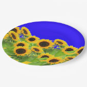 ヒマワリ – ウクライナ国旗平和の自由ウクライナ  ペーパープレート (アングル)