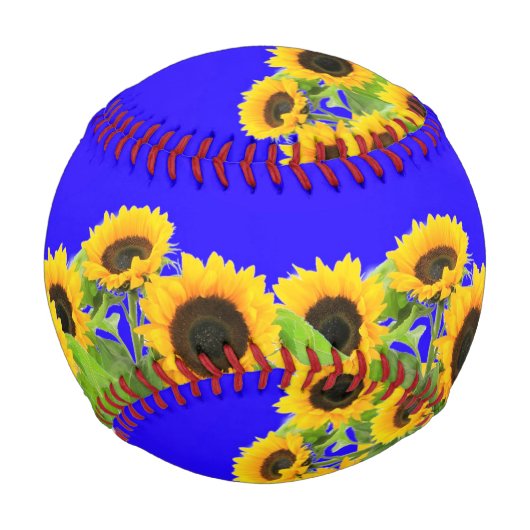 ヒマワリ – ウクライナ国旗平和の自由ウクライナ  野球ボール (正面)