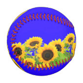 ヒマワリ – ウクライナ国旗平和の自由ウクライナ  野球ボール (正面左)