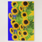 ヒマワリ – ウクライナ国旗Peace Freedom Ukraine ジグソーパズル (縦)