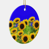 ヒマワリ – ウクライナ国旗Peace Freedom Ukraine セラミックオーナメント (右)