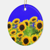 ヒマワリ – ウクライナ国旗Peace Freedom Ukraine セラミックオーナメント (左)