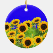 ヒマワリ – ウクライナ国旗Peace Freedom Ukraine セラミックオーナメント (裏面)