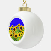 ヒマワリ – ウクライナ国旗Peace Freedom Ukraine セラミックボールオーナメント (右)