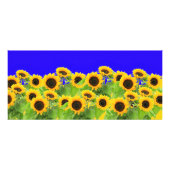 ヒマワリ – ウクライナ国旗Peace Freedom Ukraine ラックカード (裏面)